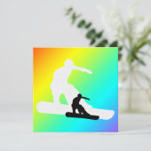 Invitation ombrage : snowboard (Debout devant)