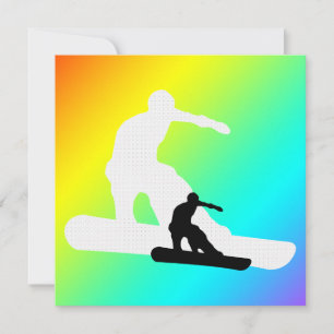 Invitation ombrage : snowboard