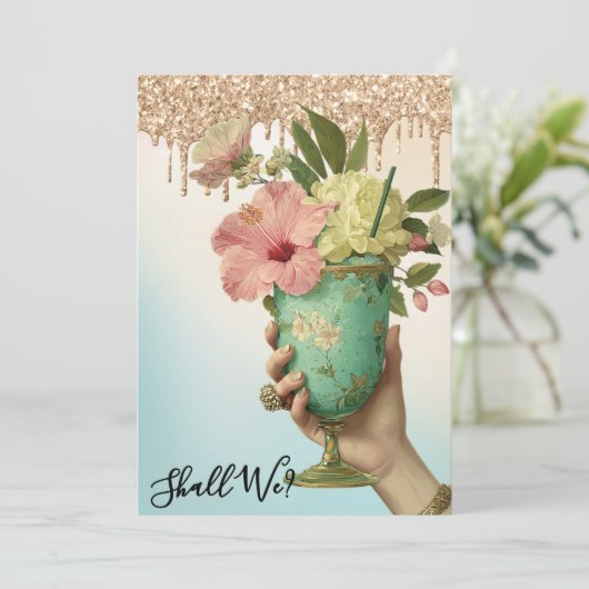 Invitation *~* Ombre 10A101 PHOTO Cocktail BACHELORETTE (Debout devant)