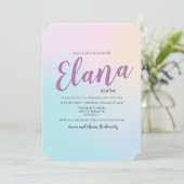 Invitation ombre aquarelle pour Bat Mitzvah (Debout devant)