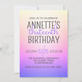 Invitation Ombre arc-en-ciel violet (Devant)