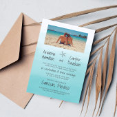 Invitation Ombre Beach Destination Ocean Starfish Mariage