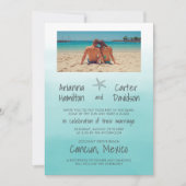 Invitation Ombre Beach Destination Ocean Starfish Mariage (Devant)