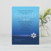 Invitation Ombre bleu minimaliste bat mitzvah (Debout devant)
