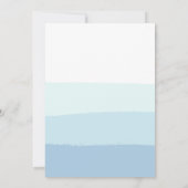 Invitation Ombre bleue moderne | Simple Baby shower garçon (Dos)