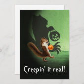 Invitation Ombre de l'écureuil effrayant (Devant / Derrière)