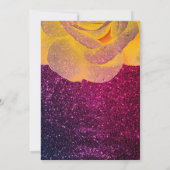 Invitation Ombre de Mariage de la brillance rose violet jaune (Dos)
