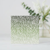 Invitation Ombre d'impression Wild Green Zebra (Debout devant)