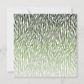Invitation Ombre d'impression Wild Green Zebra (Devant)