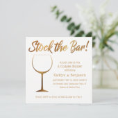 Invitation Ombre d'or et couples blancs Stock la douche du ba (Debout devant)