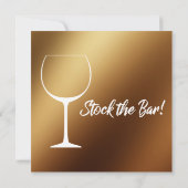 Invitation Ombre d'or et couples blancs Stock la douche du ba (Dos)