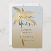 Invitation Ombre d'or palmier (Devant)