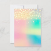 Invitation Ombre Holographique bulle nuptiale douce 16e Confe (Dos)