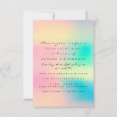 Invitation Ombre Holographique Pastel Bridal Sweet 16e (Devant)