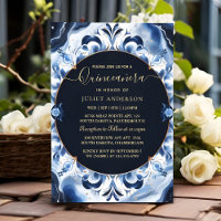 Ombre ivoire Ciel or Royal Blue Quinceanera