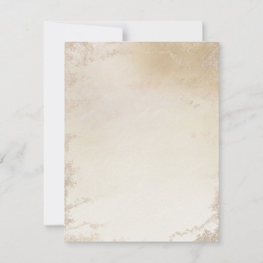 Invitation Ombre Jaune Gold Froid Foil Engagement (Dos)