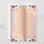 Invitation Ombre Parties scintillant Drop Tiara Floral Quince (Dos)