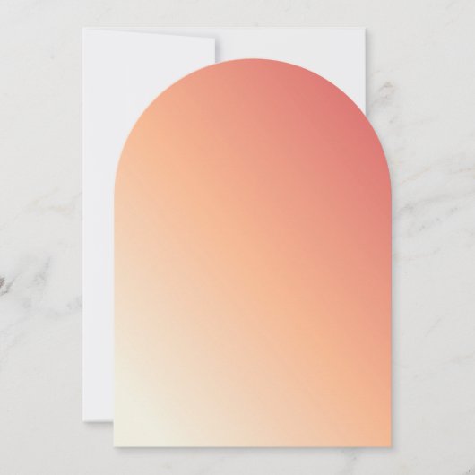Invitation Ombre Peach et White Gradient (Devant)