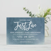 Invitation Ombre Rien De Fancy Just Love Brush Typographie (Debout devant)