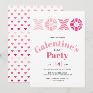 Invitation Ombre rose HOHO coeur la fête de la fête des Galen