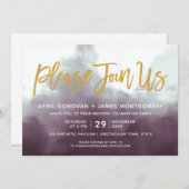 Invitation Ombre S'Il Vous Plaît Joignez-Vous À Nous Mariage (Devant / Derrière)