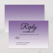 Invitation Ombre Tropical Purple Sweet 16 RSVP (Devant / Derrière)