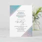 Invitation *~* Ombre Turquoise Beach Parties scintillant Mari (Debout devant)
