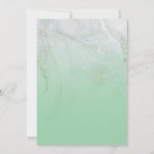 Invitation Ombre verte de la menthe de marbre brillant Enregi (Dos)