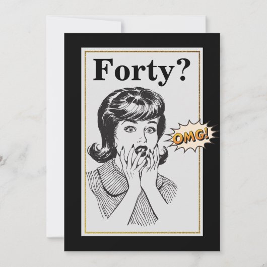 Invitation OMG 40e fête d'anniversaire Fantastique femmes Ann (Devant)