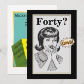 Invitation OMG 40e fête d'anniversaire Fantastique femmes Ann (Devant / Derrière)