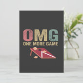 Invitation Omg Un Autre Jeu Drôle De Cornhole Cadeau Rétro (Debout devant)