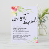 Invitation On a des fleurs d'aquarelle mariées sur la lavande (Debout devant)