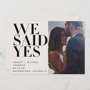 Invitation ON A DIT OUI   Blush + Black 2 Mariage photo