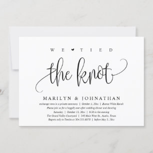 Invitation On A Fait Le Knot, Mariage Elopement Dinner Party