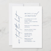 Invitation On A Fait Le Knot, Mariage Elopement Dinner Party (Devant)