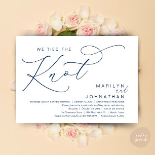 Invitation On A Fait Le Knot, Mariage Elopement Dinner Party