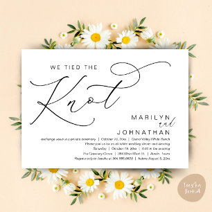 Invitation On A Fait Le Knot, Mariage Elopement Dinner Party