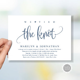 Invitation On A Fait Le Knot, Mariage Elopement Dinner Party