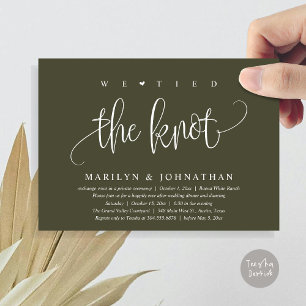 Invitation On A Fait Le Knot, Mariage Elopement Dinner Party