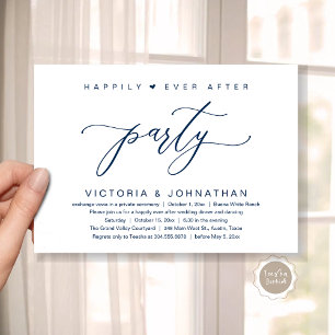 Invitation On A Fait Le Knot, Mariage Elopement Dinner Party