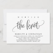 Invitation On A Fait Le Knot, Mariage Elopement Dinner Party (Devant)