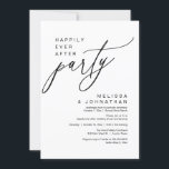 Invitation On a noué le noeud, Romantic Mariage Dinner Party<br><div class="desc">Marquez le début de votre éternité avec élégance en utilisant notre romantique contemporain noir et blanc elopement de mariage thème heureux toujours après brunch déjeuner dîner soirée carte d'invitation, "Heureusement toujours après la fête". Parfait pour les couples qui souhaitent profiter de leur joyeux événement, cette invitation exhale le raffinement avec...</div>