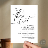 Invitation On a noué le noeud, Romantic Mariage Dinner Party