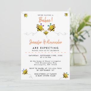 Invitation On a un bébé ! Baby shower couple