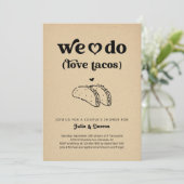 Invitation On aime Tacos Couples Wedding shower Fiançailles (Debout devant)