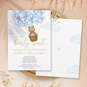 Invitation On attend à peine garçon Baby Shower par la poste
