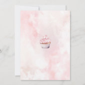 Invitation On attend presque Baby Shower Rose aquarelle Invit (Dos)