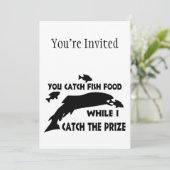 Invitation On attrape de la nourriture pour poissons (Debout devant)