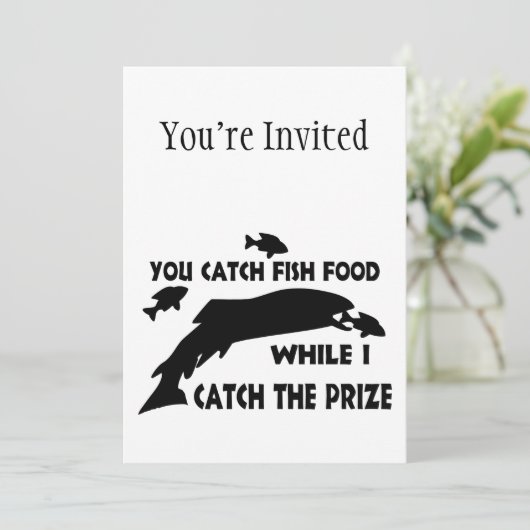 Invitation On attrape de la nourriture pour poissons (Debout devant)