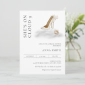 Invitation On cloud 9 Bridal Shower Modern Minimalist  (Debout devant)